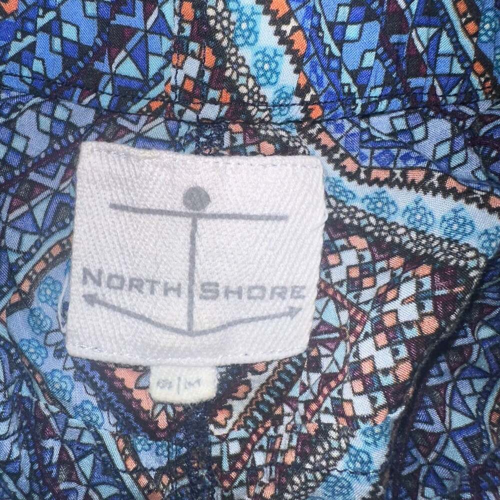 North Shore Blue Granola Girl Geometric Tribal Aztec Print Mini Shorts-S/M - Picture 4 of 5